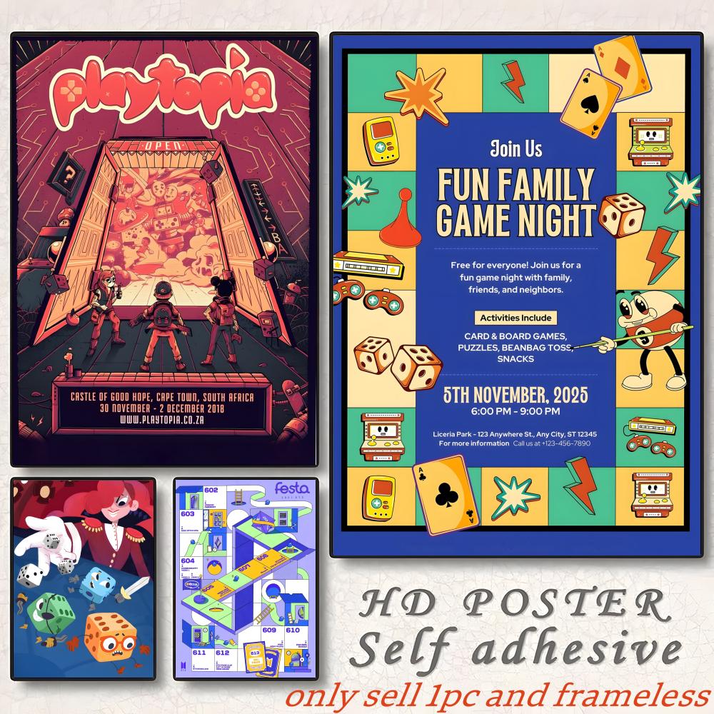 Board Game Film - Berlin Brettspiel Con Masa Oyunu Posteri