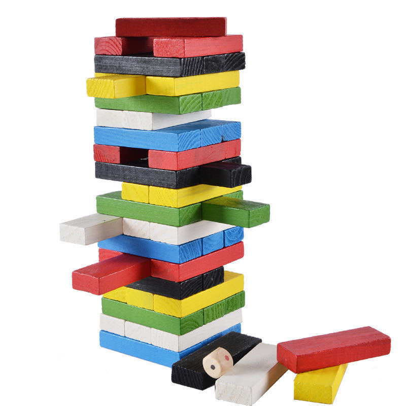 Board Game Jenga - Ahşap İstifleme Kulesi Oyunu İnteraktif Masa