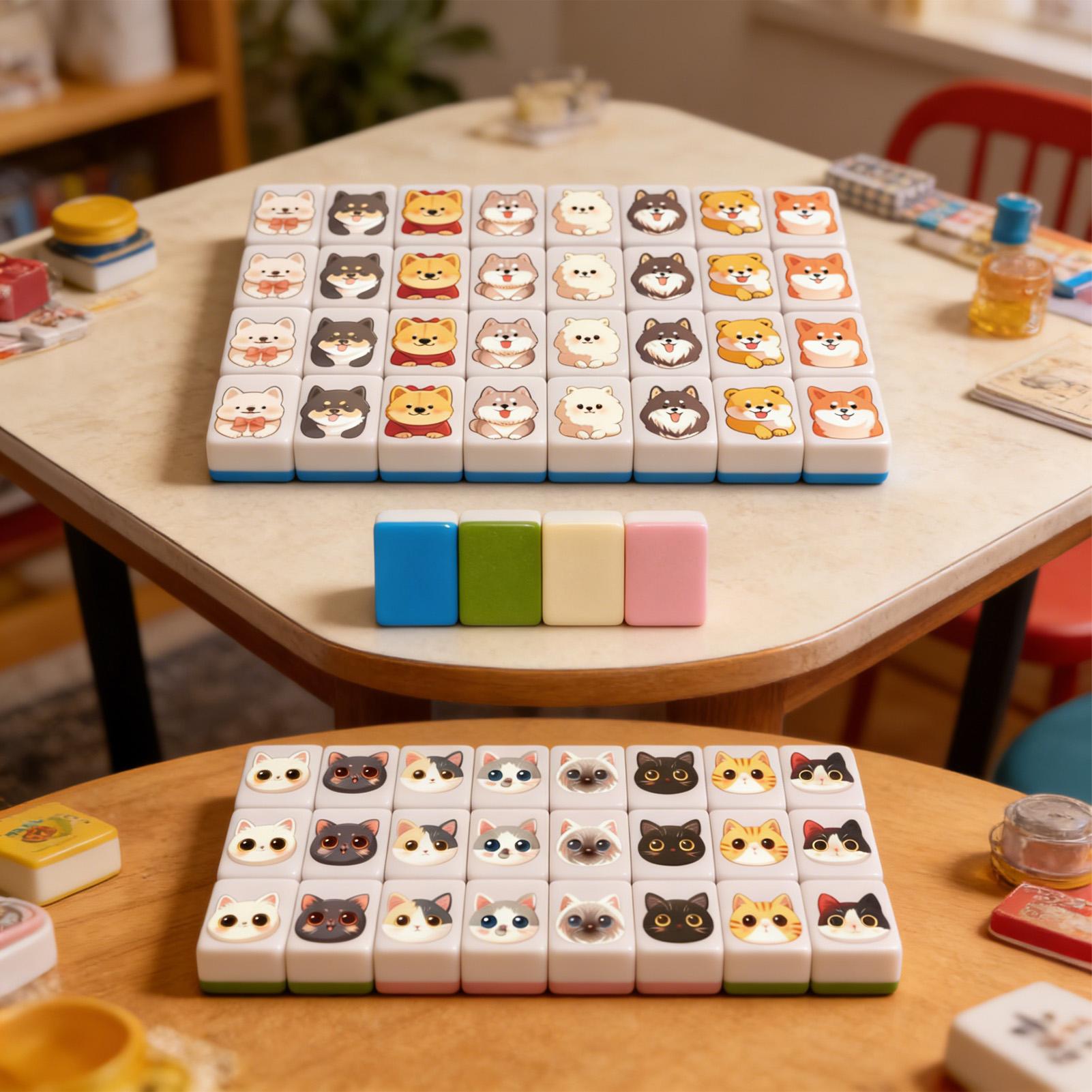 Board Game Mahjong - 65 adet mini Mahjong tahta oyunları