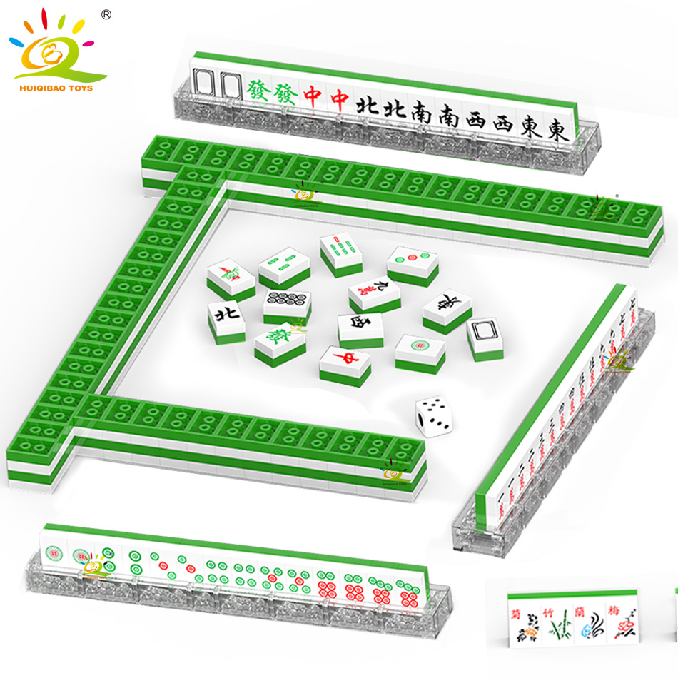 Board Game Mahjong - HUIQIBAO 292 adet MOC Mahjong modeli