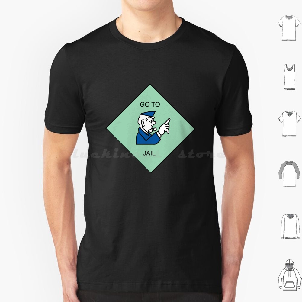 Board Game Print - Hapishaneye Git-T-Shirt Pamuklu Erkek Kadın DIY