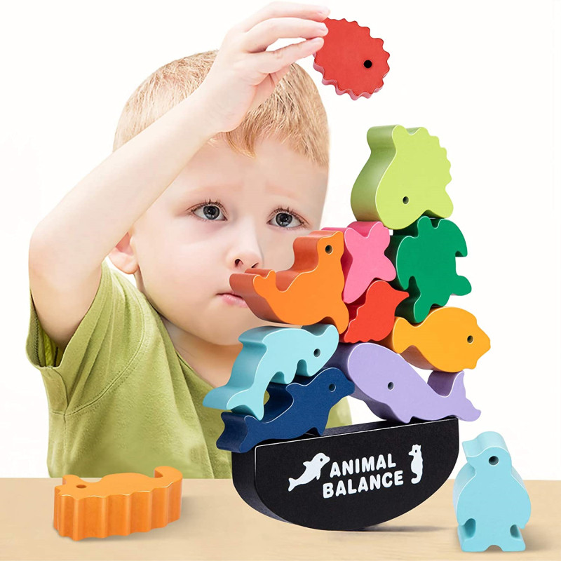 Board Game Ideas - Yeni Çocuk Montessori Ahşap Hayvan Denge