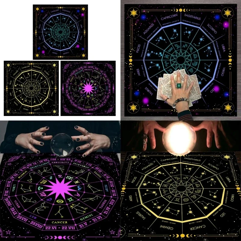 Board Game Film - 50/60/75cm kare pazen Tarot sunak bez
