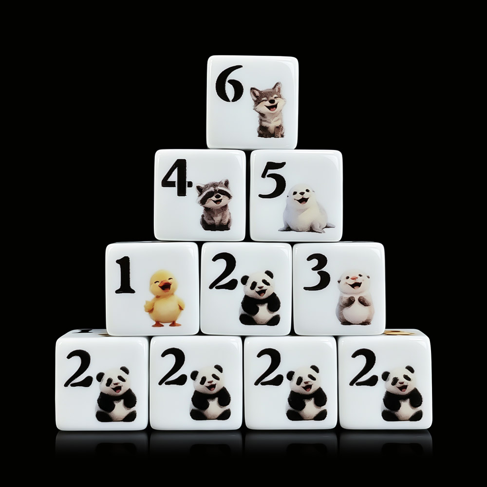 12 Adet 16MM D6 Akrilik Baskıl - Board Game Print incelemesi ve fiyatı